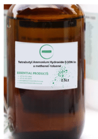 Tetrabutyl Ammonium Hydroxide 0.10N in a methanol–toluene